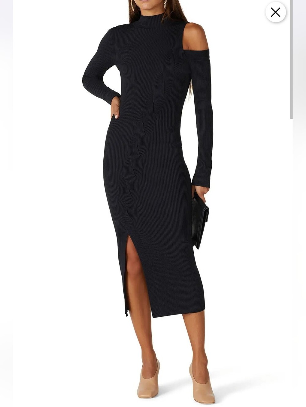 SIMKHAI AURORA RIBBED DRESS SIZE XS MSRP $495